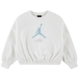 Jordan Girls Jumpman Club Pleated Fleece Crew Sweater "Sail"