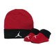 Jordan Infants Jumpman Basic Hat und Bootie Combo 2pc "Black-Gym Red"