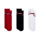 Jordan Kids Diamond High Crew Socks (3 Pairs) "Gym Red-White-Black"