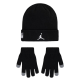 Jordan Kids JDB 23 Jersey Beanie and Gloves 2Piece Set "Black-Gym Red"