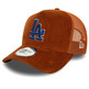 Neu Era MLB LA Dodgers Cord 9FORTY E-Frame Verstellbarer Trucker Cap "Brown"