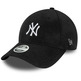 New Era MLB Womens NY Yankees Cosy 9FORTY Einstellbare Kappe "Schwarz"