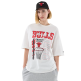 New Era NBA BB Chicago Bulls Script Graphic Oversized T-Shirt "White "