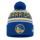 New Era NBA Golden State Warriors Knit EG Wordmark Beanie Pom-pom