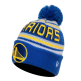 New Era NBA Golden State Warriors Knit EG Wordmark Beanie Pom-pom