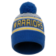 New Era NBA Golden State Warriors Knit EG Wordmark Beanie Pom-pom