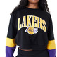 Neu Era NBA LA Lakers Damen Farbe Block Crop Crew Neck Sweatshirt