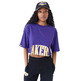 Neu Era NBA Team LA Lakers Womens Wordmark Crop T-Shirt