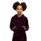 Puma ESS ELEVATED Velour Relaxed Short Length Hoodie "Ruby Noir"