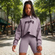 Puma Girls ESS Logo Cropped Hoodie G "Pale Plum"