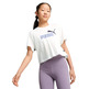Puma Mädchen Logo gekropft Tee "Weiß"