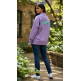 Sudadera Niña Champion Graphic Logo Full Zip "purple"