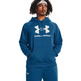 UA Herren Rival Fleece Logo Hoodie "Varsity Blue"
